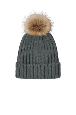 Port Authority Faux Fur Pom Beanie